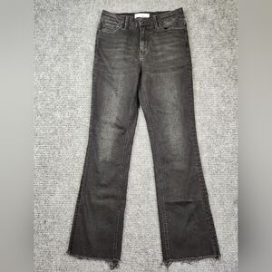 Vervet Jeans Nirvana Womens 26 Black Distressed Raw Hem V2520 Cut#52856